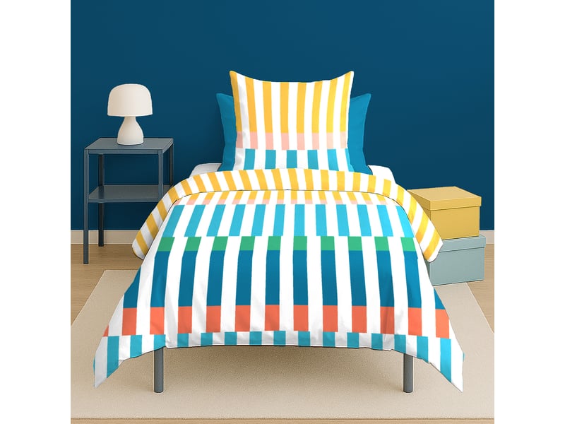 Parure de lit Housse + 1 taie 140x200 cm  - Conforama W