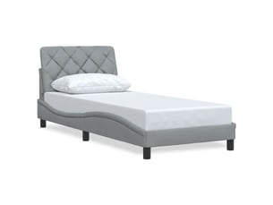 Lit simple 90x190 cm    coloris gris