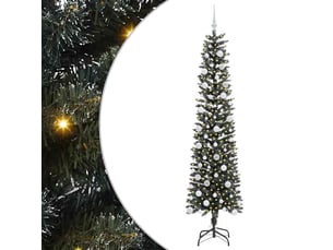 Sapin de noël - arbre de noël artificiel vert 210 cm pvc, plastique et acier