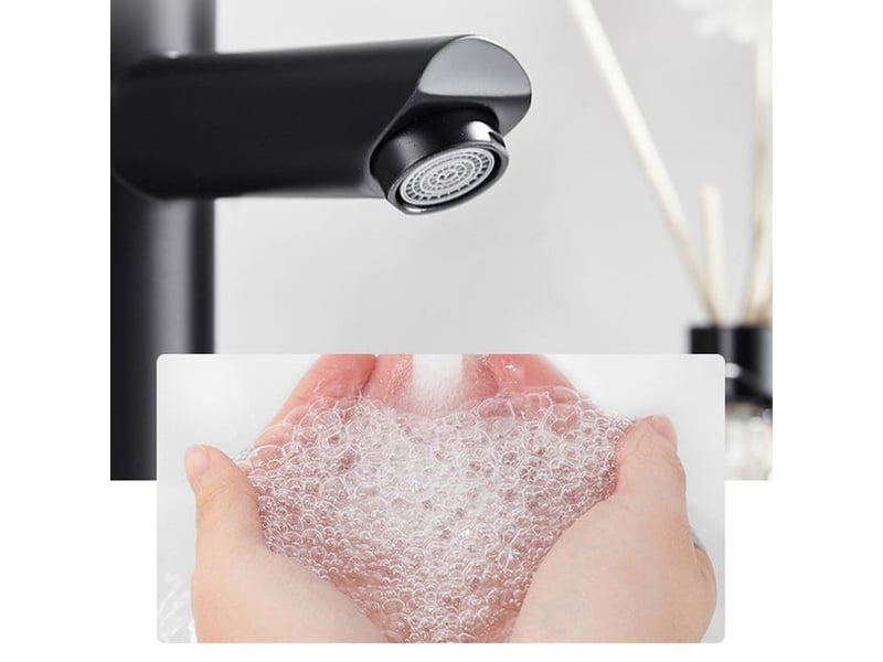  Robinet d'eau de lavabo froid simple en acier inoxydable noir, robinet d'eau de salle de bains à domicile, accessoires de toilettes XLH-ZLS-014458ZLS - Conforama B
