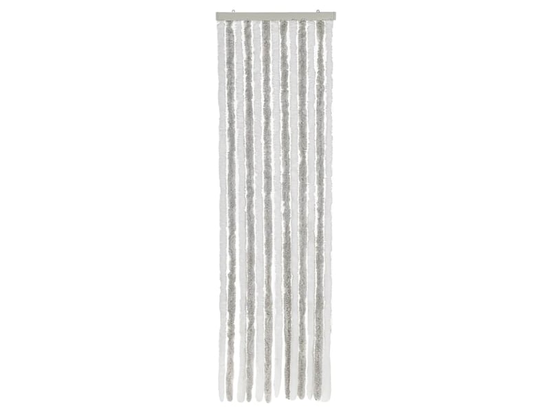  Rideau anti-mouches, moustiquaire gris clair et blanc 56x200 cm chenille cf43534  - Conforama C
