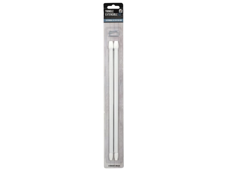  Lot de 2 tringles extensibles paio 30-50cm blanc  - Conforama B