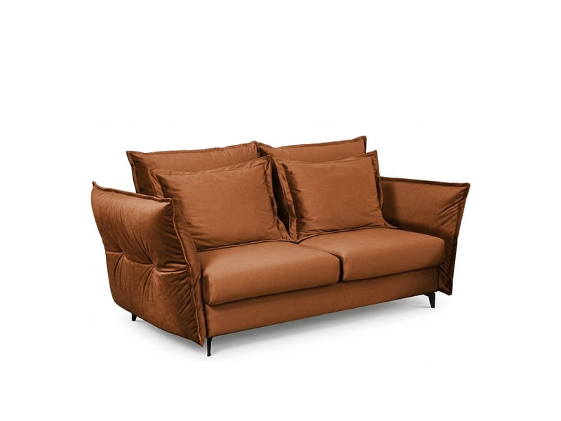  Canapé convertible verduro en velours terracota - 3 places 3CA55.PI.3D.C.21 - Conforama D