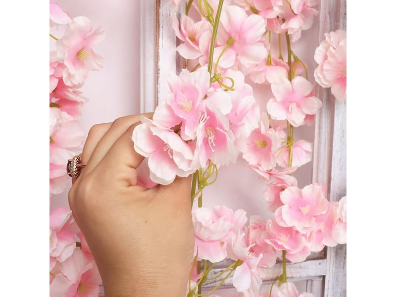 Pièces 180cm guirlandes de fleurs de cerisier artificielles,guirlande fleur artificielles extérieures deco,pour maison jardin fêtes mariage fête - Conforama C