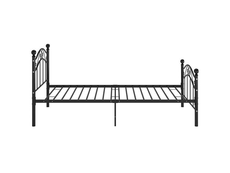  Lit simple- lit adulte -  cadre de lit sans matelas noir métal 100x200 cm  - Conforama C