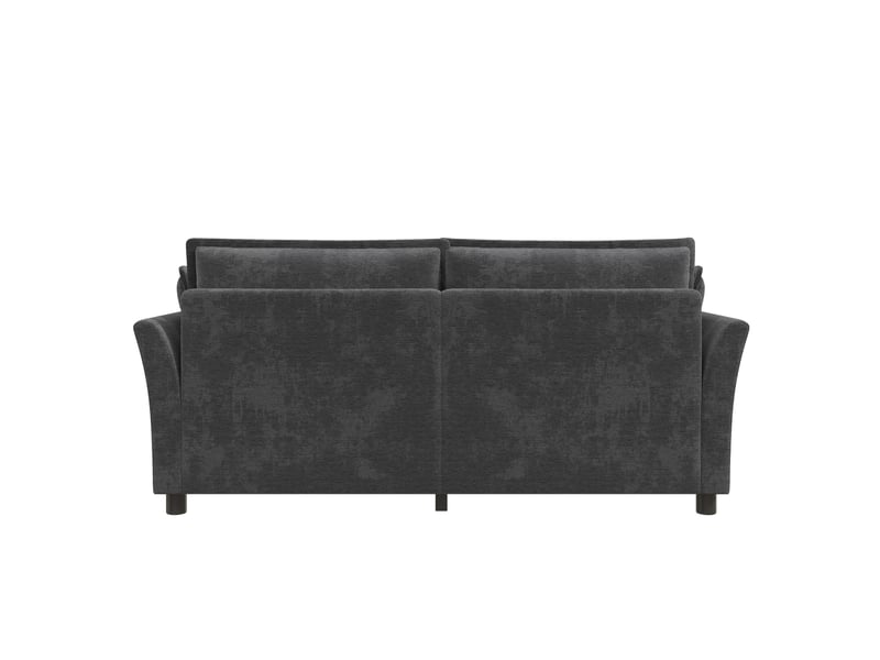 Canapé 2 places moderne, gris en tissu chenille doux, assise confortable avec 2 coussins d'accoudoir pour salon, chambre et petits espaces.  - Conforama E