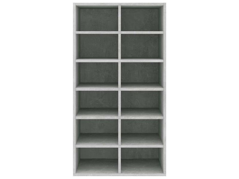  Meuble à chaussures, étagère à chaussures gris béton 54x34x100,5 cm bois ingénierie  - Conforama D