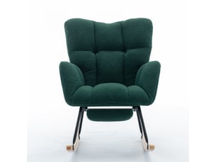 Fauteuil fixe KORFEE  Velours côtelé vert vendu A l'unité