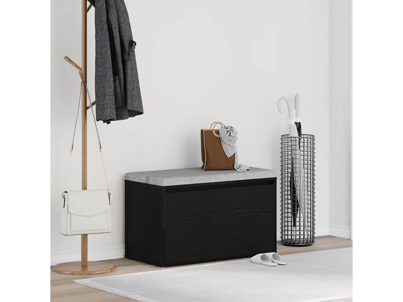  Banc d'entrée, banc interieur chêne noir 80x40x45 cm bois d'ingénierie  - Conforama B