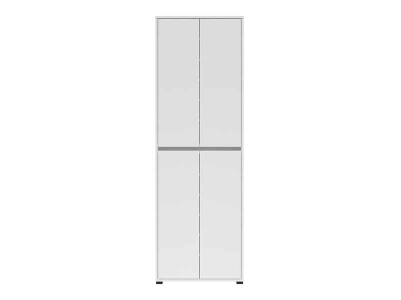  Armoire meuble à chaussures 4 portes coloris blanc - longueur 70 x profondeur 34 x hauteur 210 cm  - Conforama D