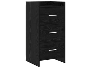 Buffet - bahut - meuble de rangement chêne noir 40 x 36 x 80 cm bois d'ingénierie