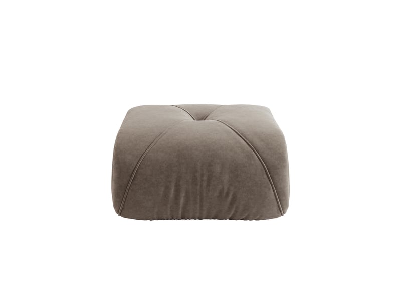 Repose-pieds elowin en chenille taupe SF20250056008 - Conforama A