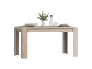 Table extensible kasano, 8 places, 115x80x76h cm chêne marron
