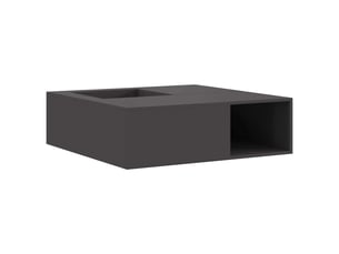 Brasero exterieur, foyer de cheminée noir 100x100x30 cm acier patiné