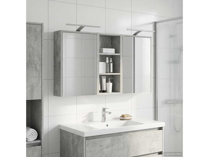  Ensemble de meubles de salle de bain 3 pcs 116x16x62.5 cm shl1245  - Conforama D