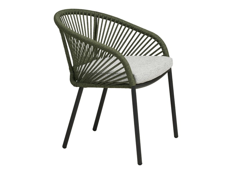  Lot de 2 fauteuils de jardin vert en acier et corde - noalia NOALIA - Conforama C