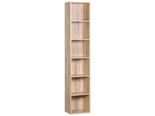 Bibliotheque coloris  bois clair 6 étagère(s) WISHDOR  - 24 cm x 158.4 cm
