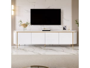 Meuble tv coloris blanc 180 cm NAHILIMI
