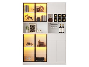 Vitrine coloris blanc - 140 cmx200 cm