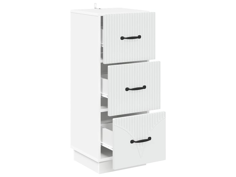 Armoire à tiroirs, rangement bureau blanc 33 x 34,5 x 87 cm bois d'ingénierie shl9617 - Conforama E