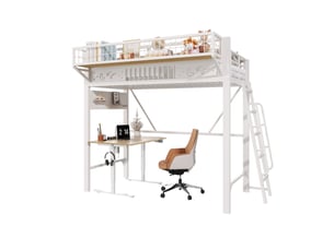Lit mezzanine 90x200 cm <strong>MODENUIT </strong>  <strong></strong> coloris blanc