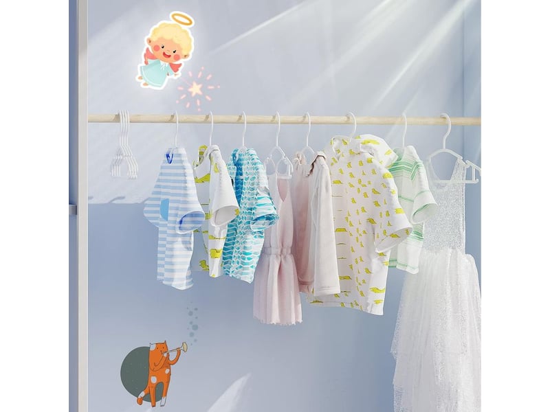 Cintres pour bébé pour placard – cintres pour bébé, lot de 60 cintres en plastique pour enfants, cintres pour vêtements pour nourrissons et tout-petits, blancs - Conforama C
