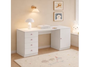 Bureau enfant VIVRYN 155 cm coloris blanc