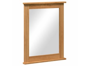 Miroir rectangulaire à fixer coloris marron <strong></strong>  <strong></strong> - 55.5 cm x 70 cm