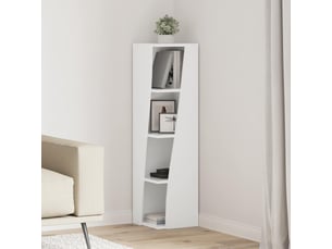Meuble d'angle, meuble de rangement salon 27,5x27x102cm bois d'ingénierie