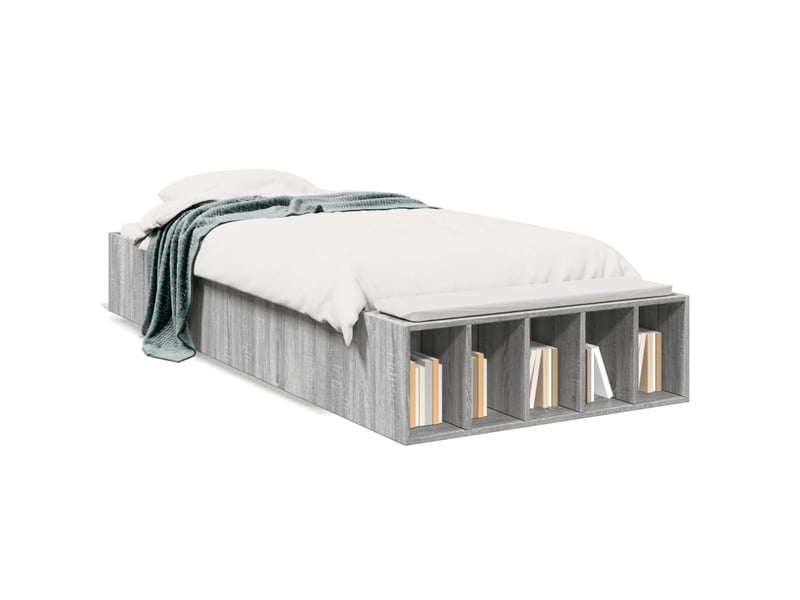  Lit simple- lit adulte -  cadre de lit sans matelas sonoma gris 90x200 cm  - Conforama A