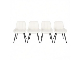 Chaises de bureau et cuisine fonctionnelles – ensemble de 4 chaises à sièges rembourrés hauts