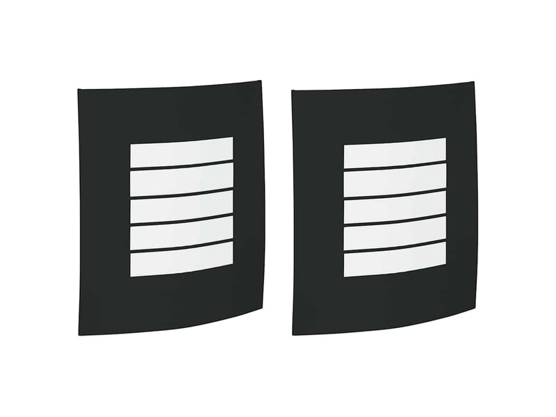 2 pièces applique murale extérieure noir 23,5x9x26 cm shl79461 - Conforama A