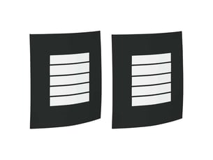 2 pièces applique murale extérieure noir 23,5x9x26 cm shl79461