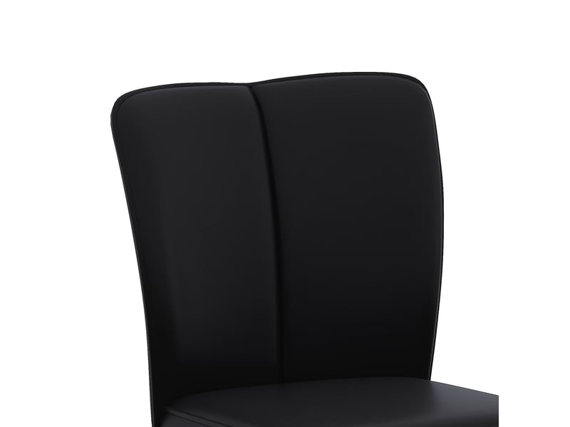  Lot de chaises 2 pièces hauteur réglable pivotement à 360° cuir pu déperlant design noir et doré  - Conforama D