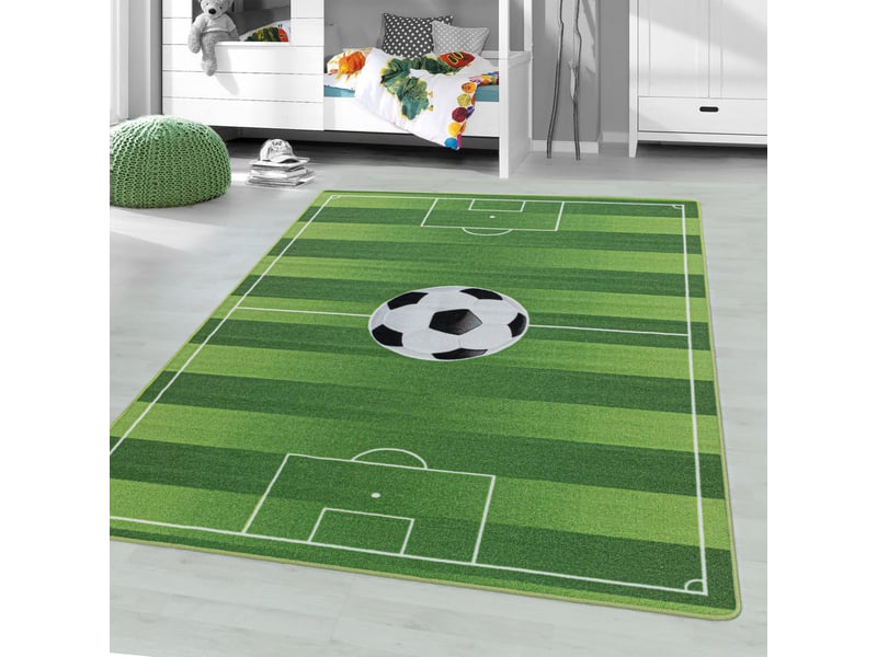 Football - tapis enfant lavable vert 80 x 120 cm PLAY801202911GREEN - Conforama B