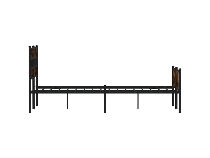  Lit double- lit adulte -  cadre de lit sans matelas chêne fumé 120x190 cm bois ingénierie  - Conforama D