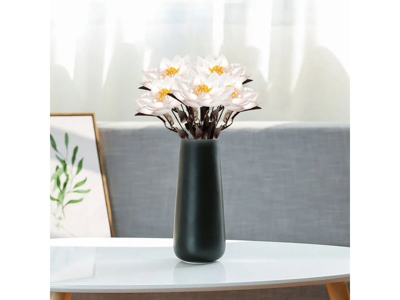  Lotus artificiel noir à tige unique pour la décoration intérieure - lotus noir  - Conforama D