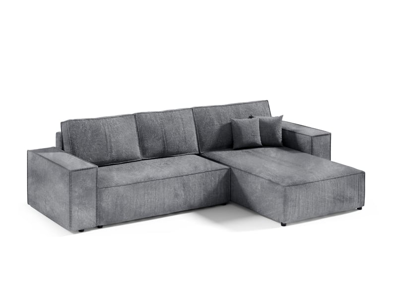  Canapé d'angle convertible mille l gris anthracite  - Conforama A