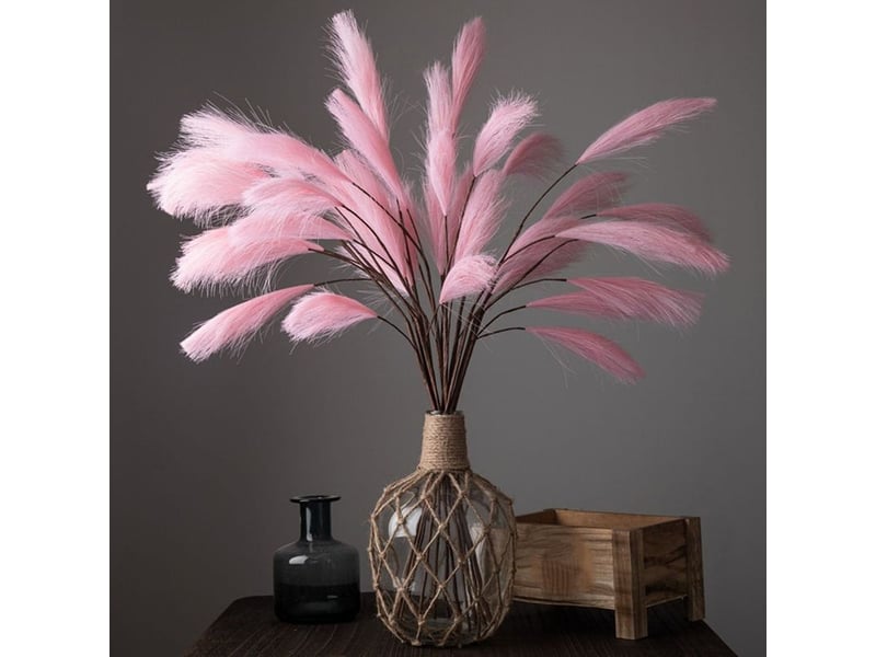  Plante artificielle - roseau pampas - hauteur 80 cm - tête fleurie 18 cm - pour décoration intérieure bureau mariage - 1 pièce  - Conforama C