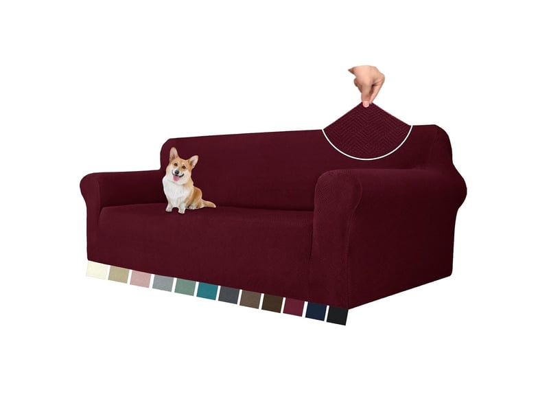  Housse de canapé 2 places extensible housse canapé avec accoudoirs  - Conforama A