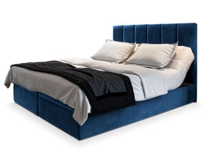 Lit avec rangement 140x200 cm <strong>MASSENO</strong> <strong></strong> coloris bleu