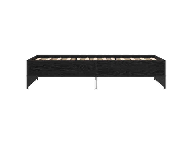  Lit simple- lit adulte -  cadre de lit chêne noir 80 x 200 cm bois d'ingénierie  - Conforama D