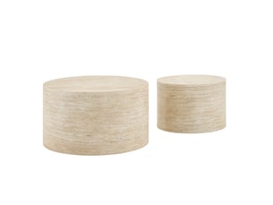 Table basse rond(e) coloris bois clair <strong>WISHDOR</strong> <strong></strong> - 62.8 cmx44 cm