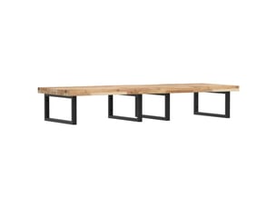 Étagère de vasque murale acier et bois massif d'acacia shl4569