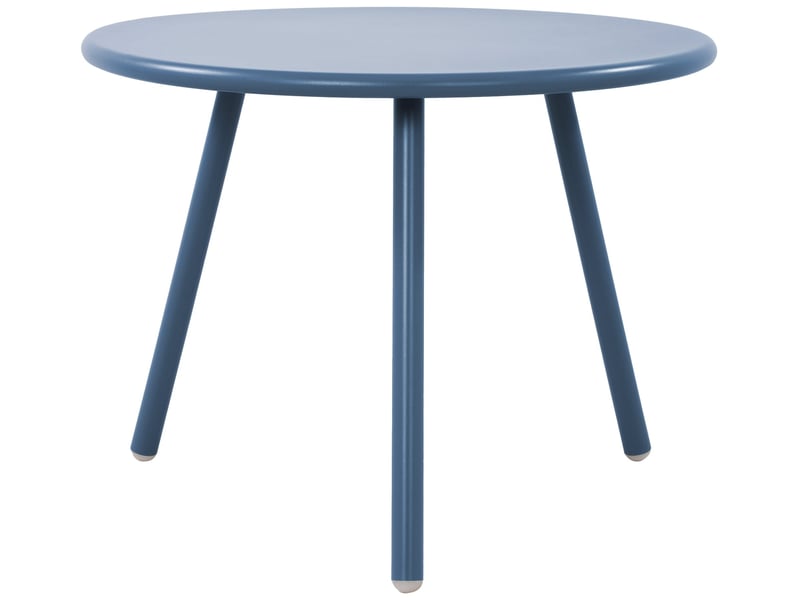 Table basse ronde intérieur extérieur en polypropylène couleur bleu – ø 60 cm résistante aux intempéries 10_0009231  - Conforama C
