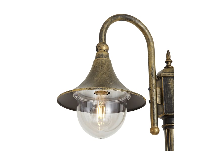Lanterne d'extérieur classique noire et dorée 200 cm ip44 - daphne  - Conforama B