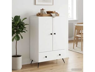 Buffet - bahut - meuble de rangement blanc 66 x 34,5 x 95 cm bois d'ingénierie