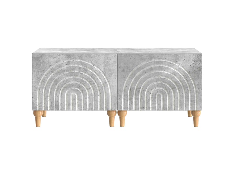  Meuble tv - banc tv - meuble de rangement gris béton bois d'ingénierie  - Conforama E