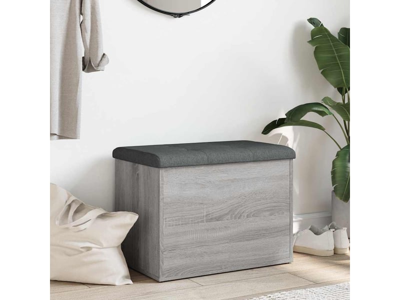 Banc chambre, banc de rangement sonoma gris 62x42x45 cm bois d'ingénierie  - Conforama C