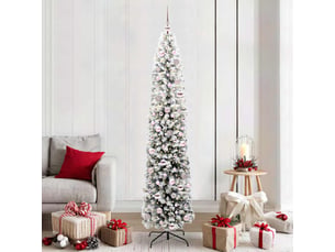Sapin de noël artificiel, arbre de noël vert 210 cm pvc et acier et plastique shl3547